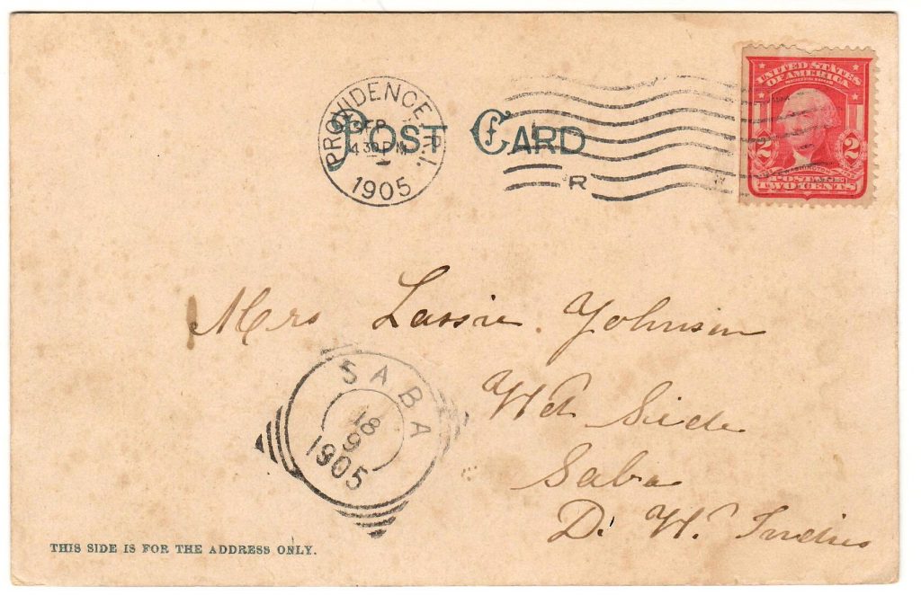 postcard to Saba, Dutch West Indies